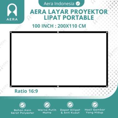 LAYAR PROYEKTOR LIPAT 100 INCH 16:9 | SIMPLE PROJECTION SCREEN | LAYAR UNTUK PROYEKTOR | SCREEN PROY