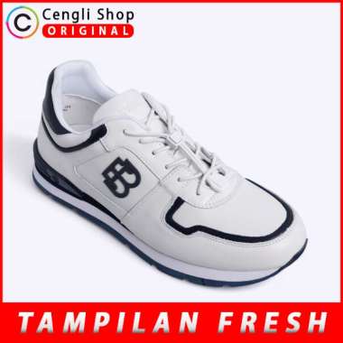 EVERBEST SEPATU SNEAKER KASUAL PRIA ORIGINAL SNEAKERS CASUAL KETS KULIT ASLI ORI BRANDED PUTIH WHITE