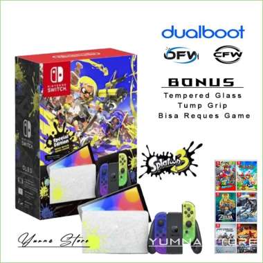 Nintendo Switch OLED Console Splatoon 3 Special Edition Limited CFW CFW/ 128GB