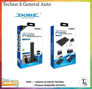 Dobe Kipas Pendingin Cooling Fan PS4 Slim Vertical Stand PS 4 Pro no led