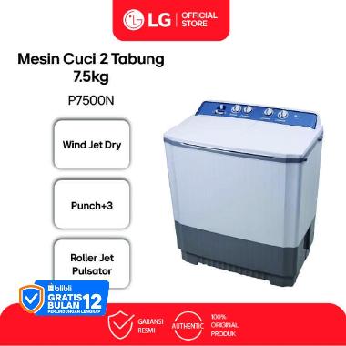 LG Mesin Cuci 2 Tabung [7.5Kg] P7500N