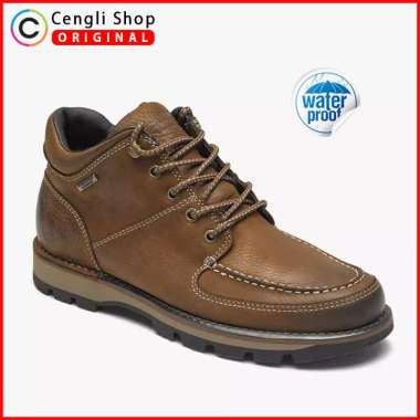ROCKPORT SEPATU BOOT KASUAL PRIA ORIGINAL BOOTS CASUAL KULIT ASLI ORI CHUKKA WATERPROOF COKLAT BROWN