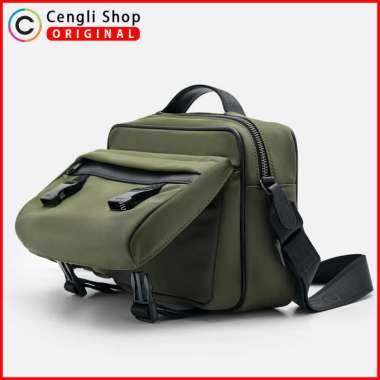 TAS SELEMPANG PRIA PEDRO SLING BAG ORIGINAL ASLI ORI BRANDED HIJAU ARMY GREEN PM059