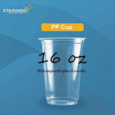 Gelas Plastik Pop Ice Merk Starindo 16 oz