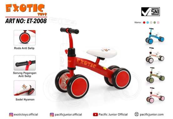 Exotic - Balance Bike ET-2008 hijau