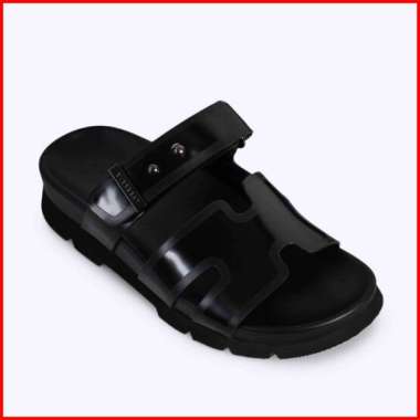SANDAL SLIDE EVERBEST PRIA ORIGINAL CASUAL KULIT BRANDED HITAM EM39