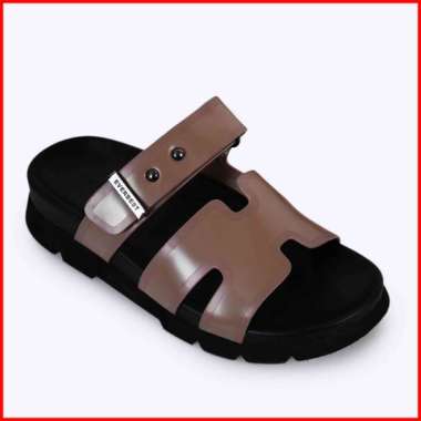 SANDAL SLIDE EVERBEST PRIA ORIGINAL CASUAL KULIT BRANDED COKLAT EM40