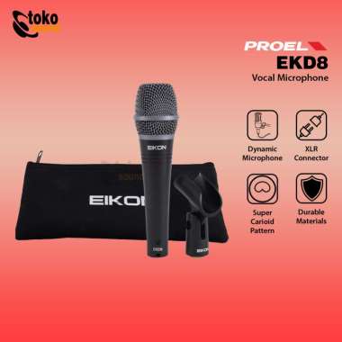 PROEL EIKON EKD8 - DYNAMIC SUPER-CARDIOID PROFESSIONAL MICROPHONE