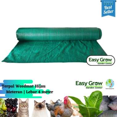 Weedmat Control Mulsa Anti Rumput Easy Grow Lebar 4 Meter Hijau Weedmat Hijau Saja
