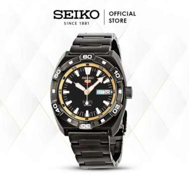 Jam Tangan Pria Seiko 5 Automatic SRP287 Black Dial Stainless Steel Original