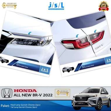 PAKET All New BRV 2022 Garnish Depan + Garnish Belakang Chrome