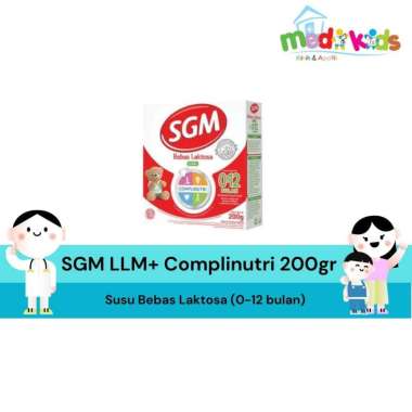SGM LLM + complinutri 0-12 200g Box Susu Bebas Laktosa LLM+ 200gram