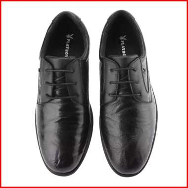 PLAYBOY SEPATU PANTOFEL KULIT PRIA KERJA KANTOR BRANDED ORIGINAL ASLI ORI HITAM PL21