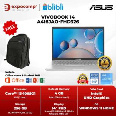 ASUS VIVOBOOK 14 A416JAO-FHD326 SILVER CORE i3-1005G1