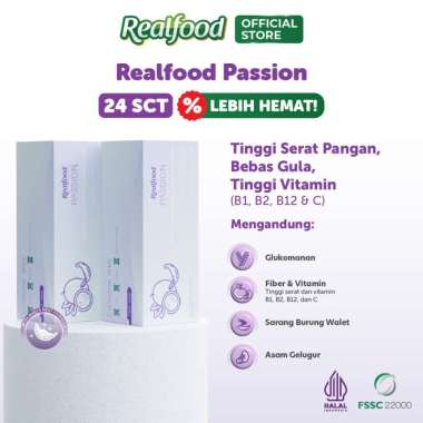 Realfood Cleanse Passion Powder Fiber Drink dengan Sarang Burung Walet Tinggi Serat dan Bebas Gula T