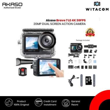WITACOM - Akaso Brave 7 LE Action Camera - Garansi Resmi Bundling Mic + 64GB