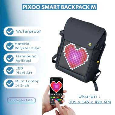DIVOOM PIXOO SMART BACKPACK M WITH LED TAS RANSEL PIXEL ART DIY