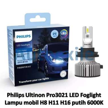 Philips Ultinon Pro3021 LED FOG H8 H11 H16 12V 24V Putih 6000K Lampu Kabut Mobil Accord Brio BRV Cit