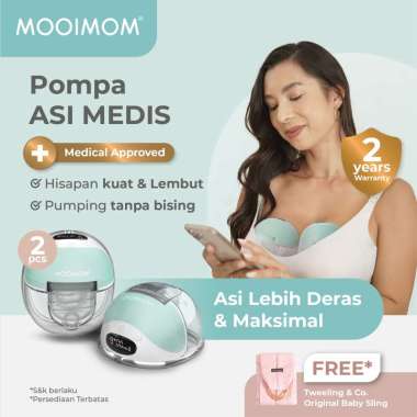 Pompa ASI Elektrik Wireless M3 Double Pump 2pcs - Wireless Electric Breast Pump MOOIMOM M3 2pcs 24 m