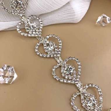 Payet Rangkai Mutiara Swarovski Mewah Rantai Mutiara Premium Barbie