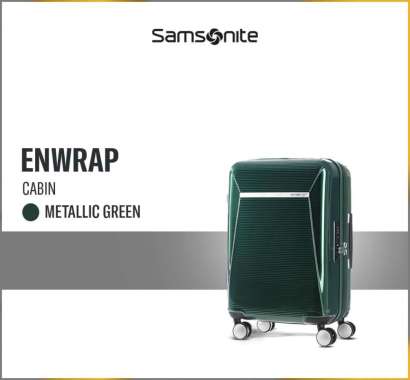 Samsonite Koper Hardcase Enwrap Cabin 20inch Expand - Metallic Green