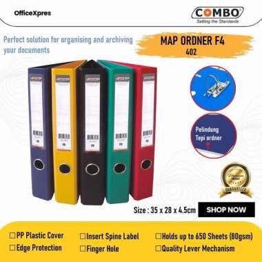 Odner Map Folio Pvc Colour / Odner Map F4 / File Pvc 403 Warna Combo red