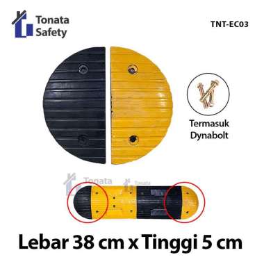Rubber End Cap Speed bump / Ujung Polisi Tidur Karet 38 x 5 cm Tanpa Dynabolt