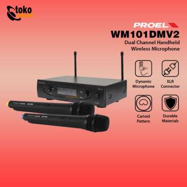 PROEL EIKON WM101DMV2- UHF Dual Channel Handheld Wireless Microphone
