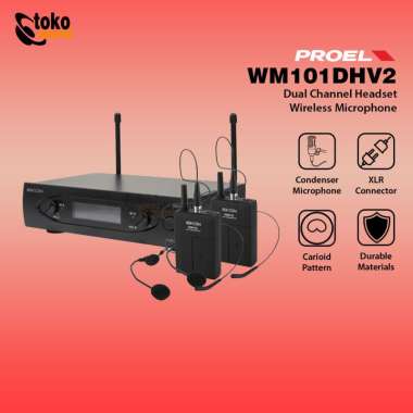 PROEL EIKON WM101DHV2 - UHF Dual Channel Headset Wireless Microphone