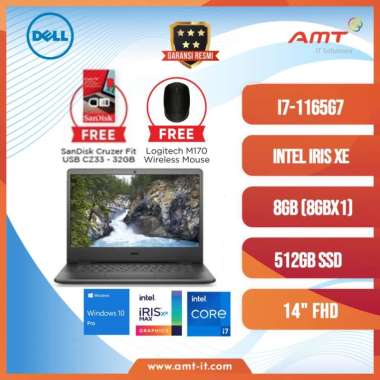 DELL Vostro 3400 14" FHD i7-1165G7 8GB Iris Xe 512GB SSD W10 PRO