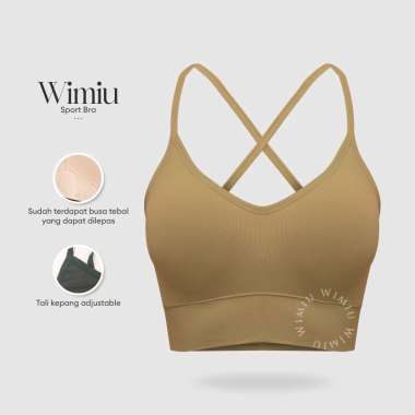 Wimiu Bh Sport Bra Wanita Sport BH Sport Busa Tipis 100109 Soft Green