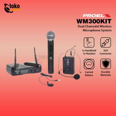 PROEL EIKON WM300KIT - WIRELESS MICROPHONE UHF FREQUENCY SYSTEM