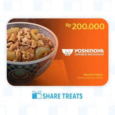Voucher Digital Yoshinoya Rp 200.000 Exp 30 Hari