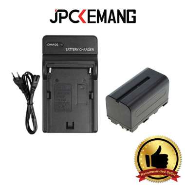 JPC KEMANG Digital Battery NP-F750 / F770 / NP-F970 / F960 + Charger LCD Display Dual Slot Replaceme