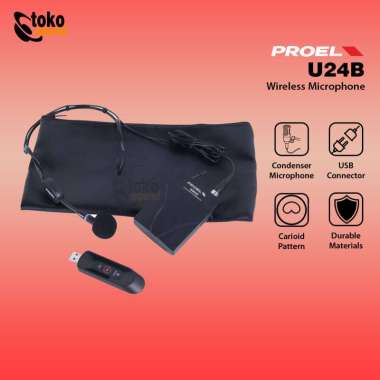 PROEL EIKON U24B 2.4GHZ USB Wireless Bodypack Microphone System