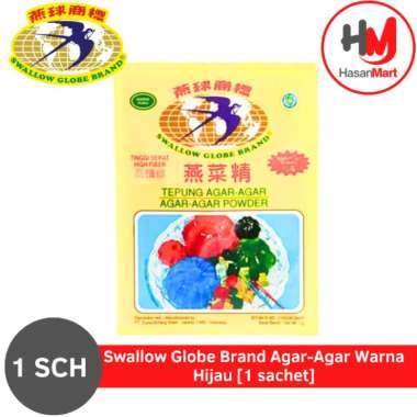 Swallow Globe Brand Agar-Agar Warna Hijau [1 Sachet]