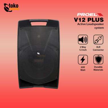 PROEL V12 PLUS - Speaker Aktif 12 Inch 600W sepasang