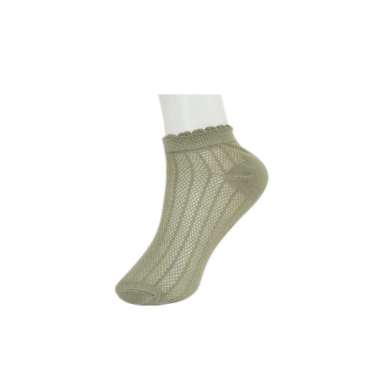 OEM SK P252 Kaos Kaki Wanita Motif Polos Pattern Garis / Kaoskaki Pola Pendek Semata Kaki Fashion Ko