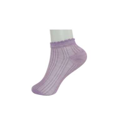 OEM ONE-P252 Kaos Kaki Wanita Motif Polos Pattern Garis / Kaoskaki Pola Pendek Semata Kaki Fashion K