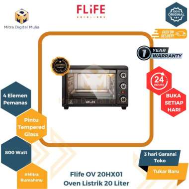 FLiFE OV 20HX01 Oven Listrik 20 Liter - 4 Elemen Pemanas