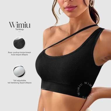 Wimiu Tank Top Tanktop Tangtop Singlet Wanita Crop Top Sport Bra 100103 Green