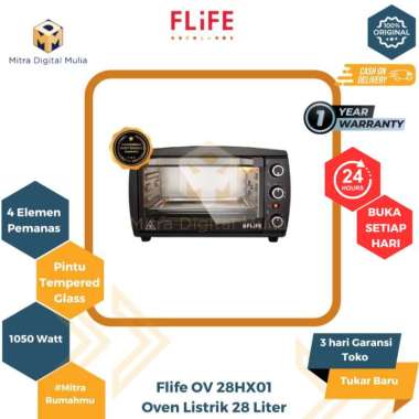FLiFE OV 28HX01 Oven Listrik 28 Liter - 4 Elemen Pemanas