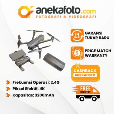 ANEKAFOTO - MJX RC Bugs 16 Dual Battery 3-Axis Gimbal 4K Camera Drone Black