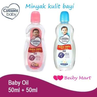 Cussons Baby OIL Extra 100% mild gentle isi 50+50ml mild & gentle