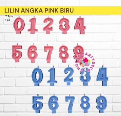 [1pc] Lilin angka Lilin angka ulang tahun murah lilin angka ultah Angka 2 BIRU