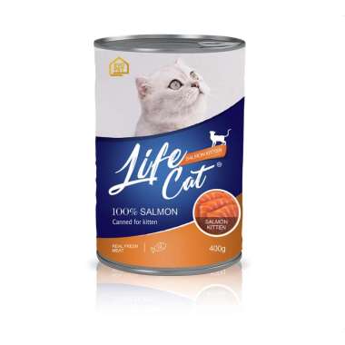 MAKANAN KUCING LIFE CAT WET FOOD KALENG 400GR - LIFE CAT KALENG Orange