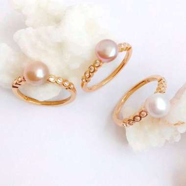 Cincin Mutiara Air Tawar Asli Mutiara Lombok