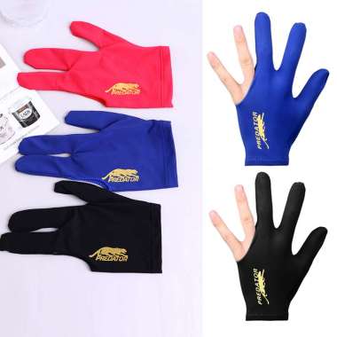 Sarung Tangan Biliar / 3 Finger Billiard Gloves / 3 Fingers Gloves Hitam