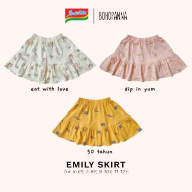 BOHOPANNA - BOHOPANNA X INDOMIE EMILY SKIRT - Rok Anak 7-8 tahun 50 TAHUN