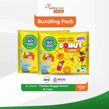 So Good Chicken Nugget Donut Cheese / Naget Ayam Keju 400gr - Isi 2 pack